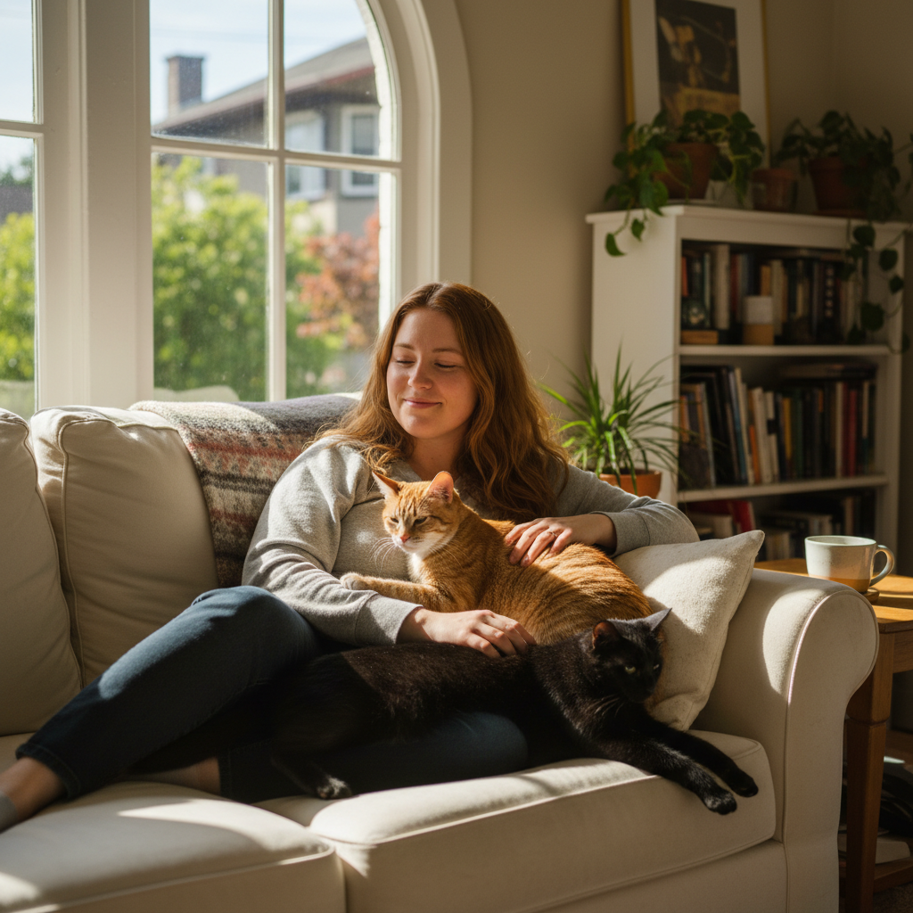 Claudia Rosario, Kibble customer from Berkeley California with two cats