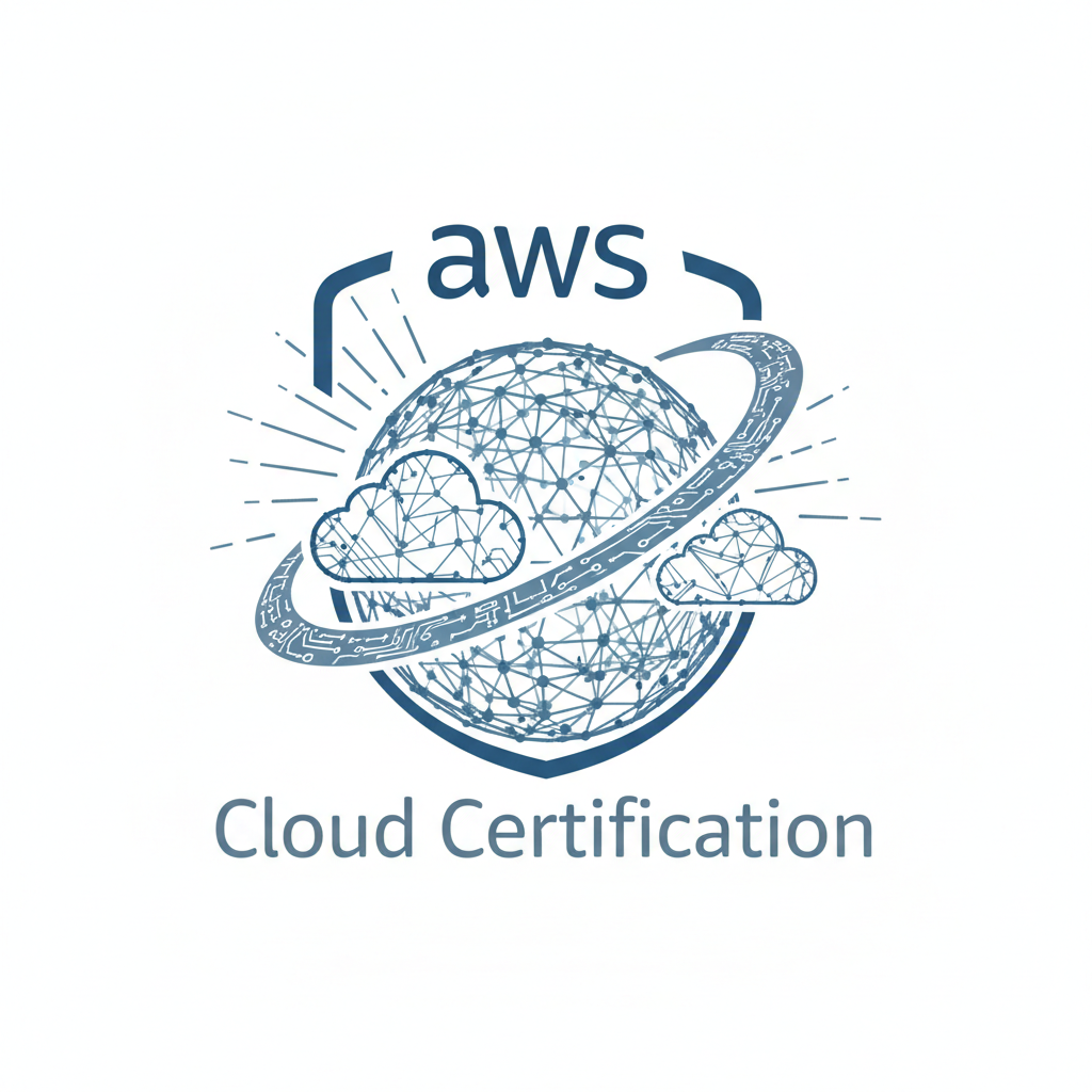 AWS cloud infrastructure visualization showing global network of interconnected data centers and regions