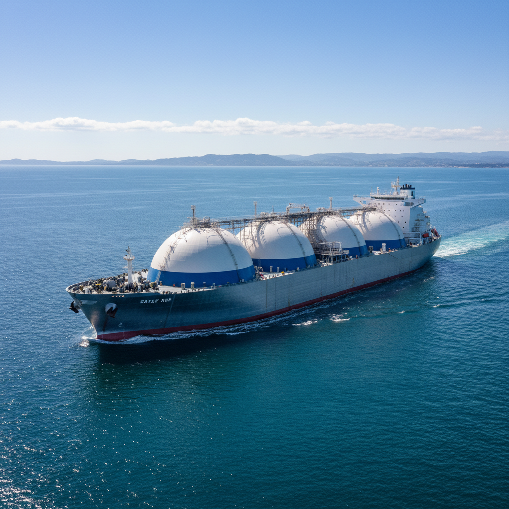 LNG carrier vessel at sea, COSCO Shipping Energy LNG joint venture with Sinopec and PetroChina