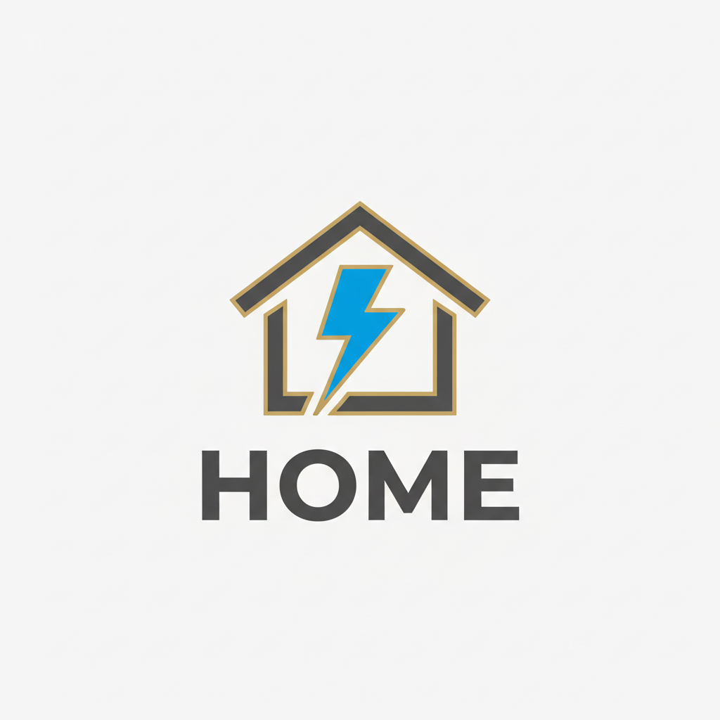 Home with lightning bolt icon