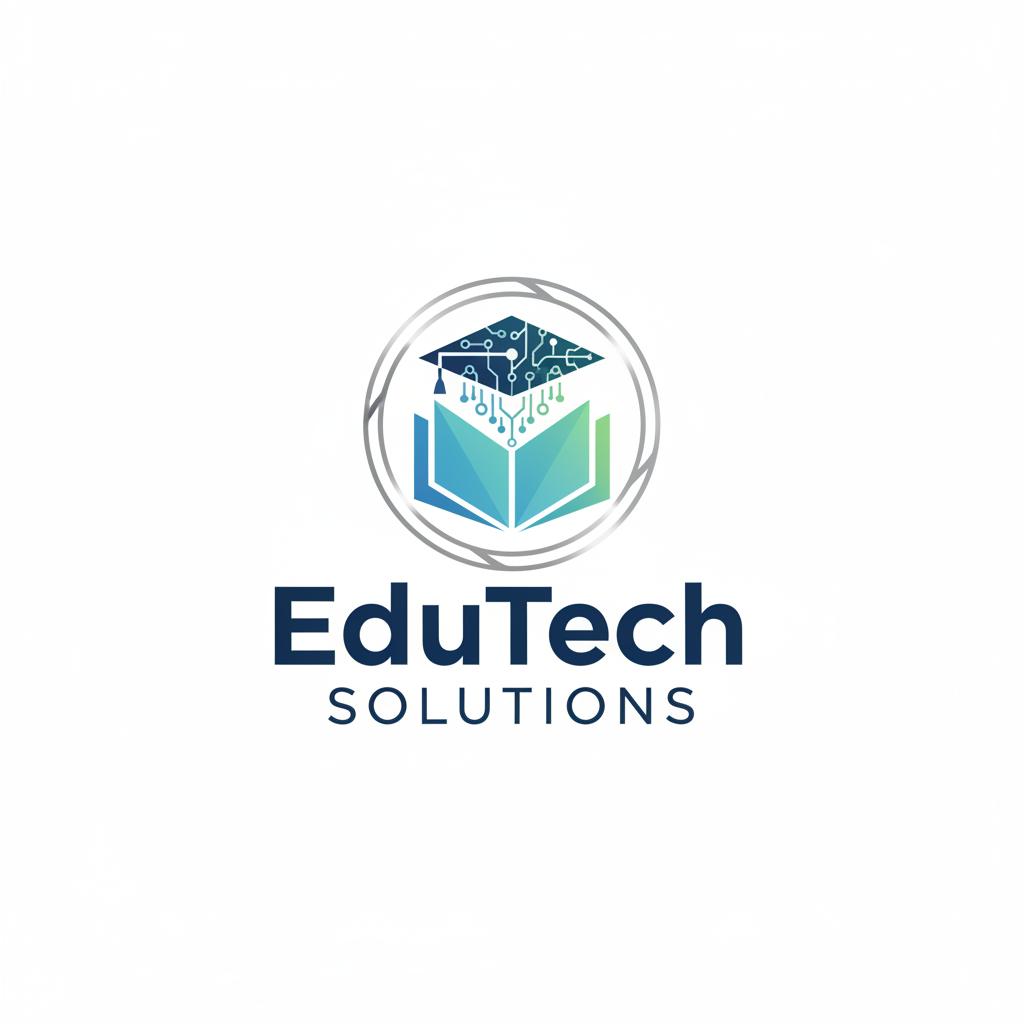 EduTech Solutions company logo with graduation cap design