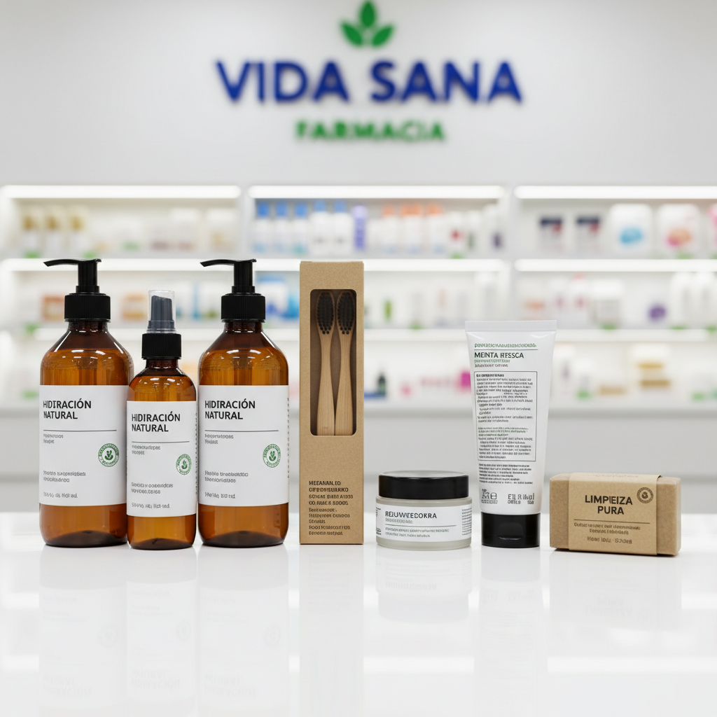 Personal care products — soaps, shampoo bottles, and toiletries arranged on a bright clean white background