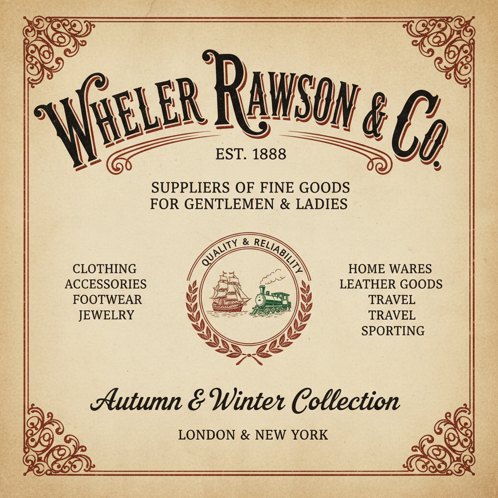 Wheeler Rawson and Co. Catalogue cover