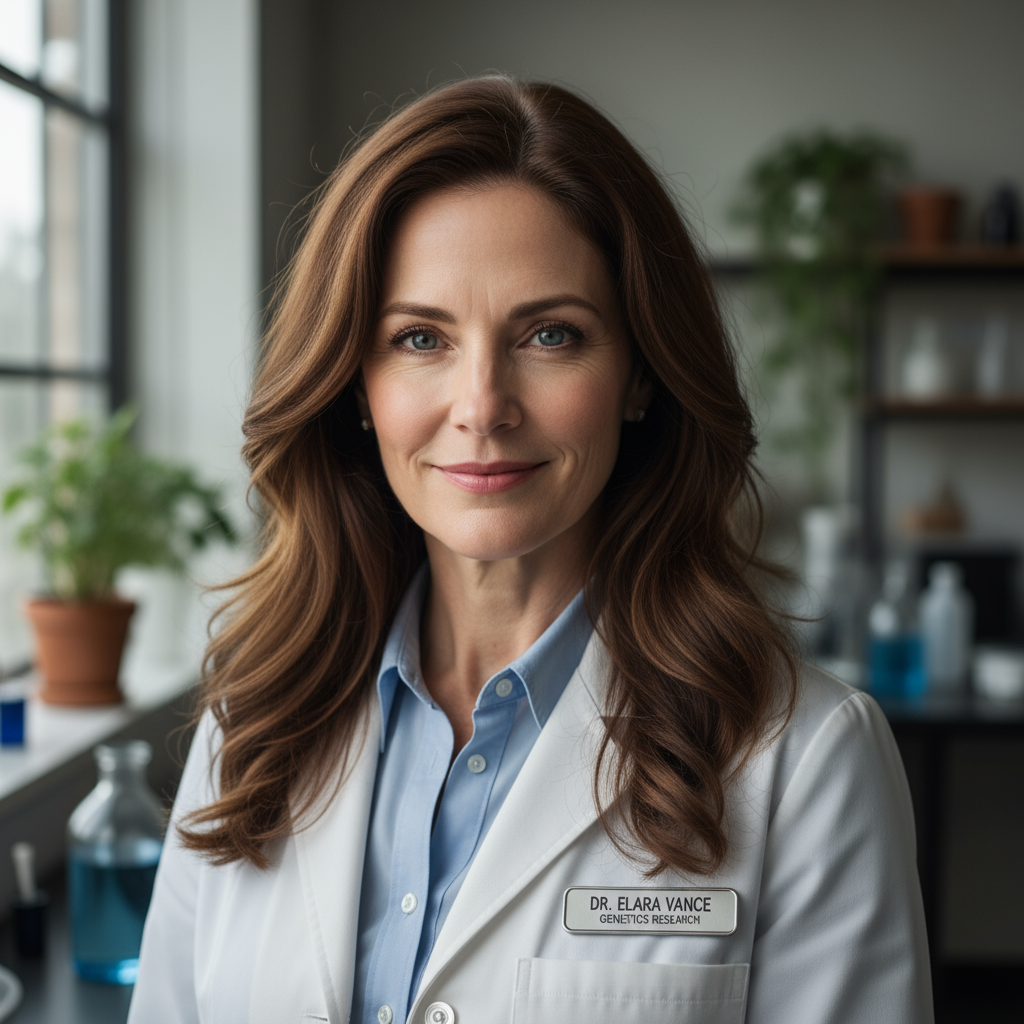 Sophie Renard, COO of XPCHEM, professional portrait in laboratory environment