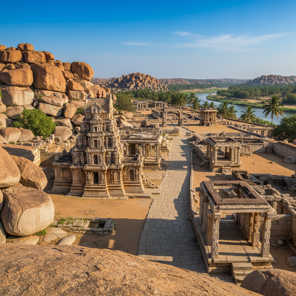 Ancient stone monument and historical architecture in Bengaluru depicting the origins and rich history of the city