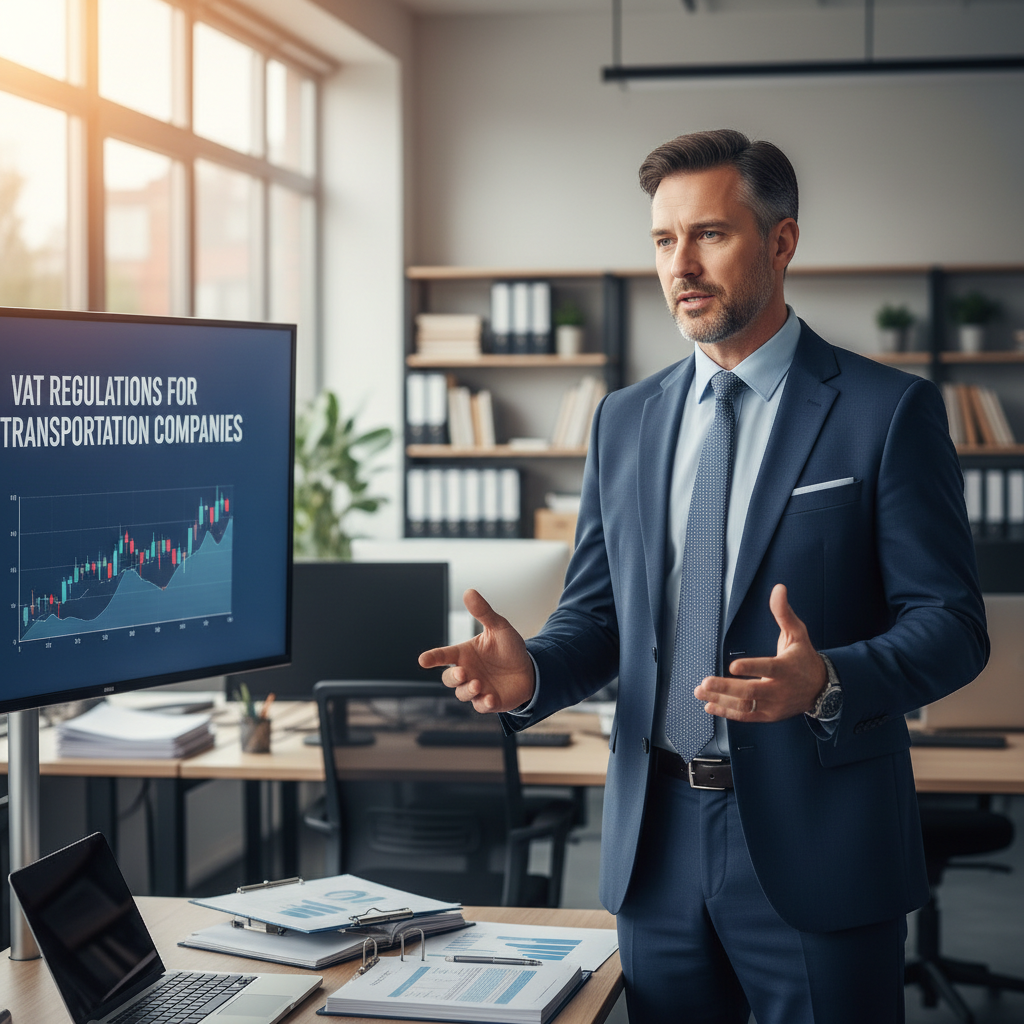 Spediteur füllt CMR-Frachtbrief am Schreibtisch aus