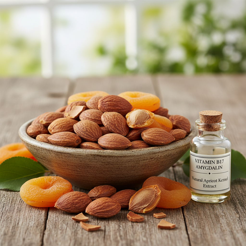 Natürliche Aprikosenkerne als Quelle für Vitamin B17 Amygdalin