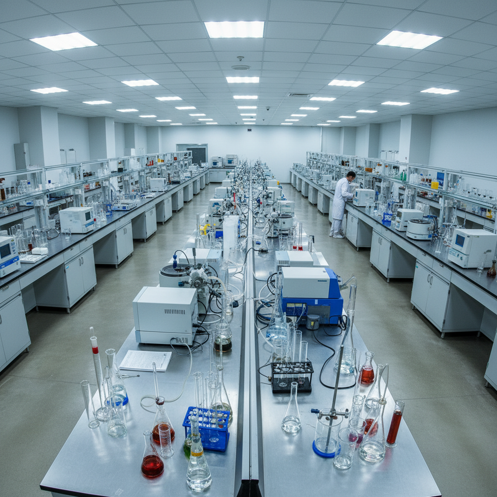 Chemical testing laboratory background