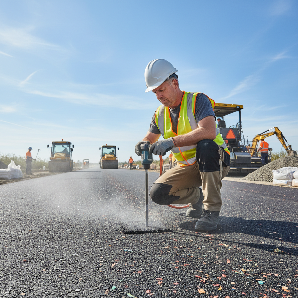 Base Compaction — asphalt paving process step