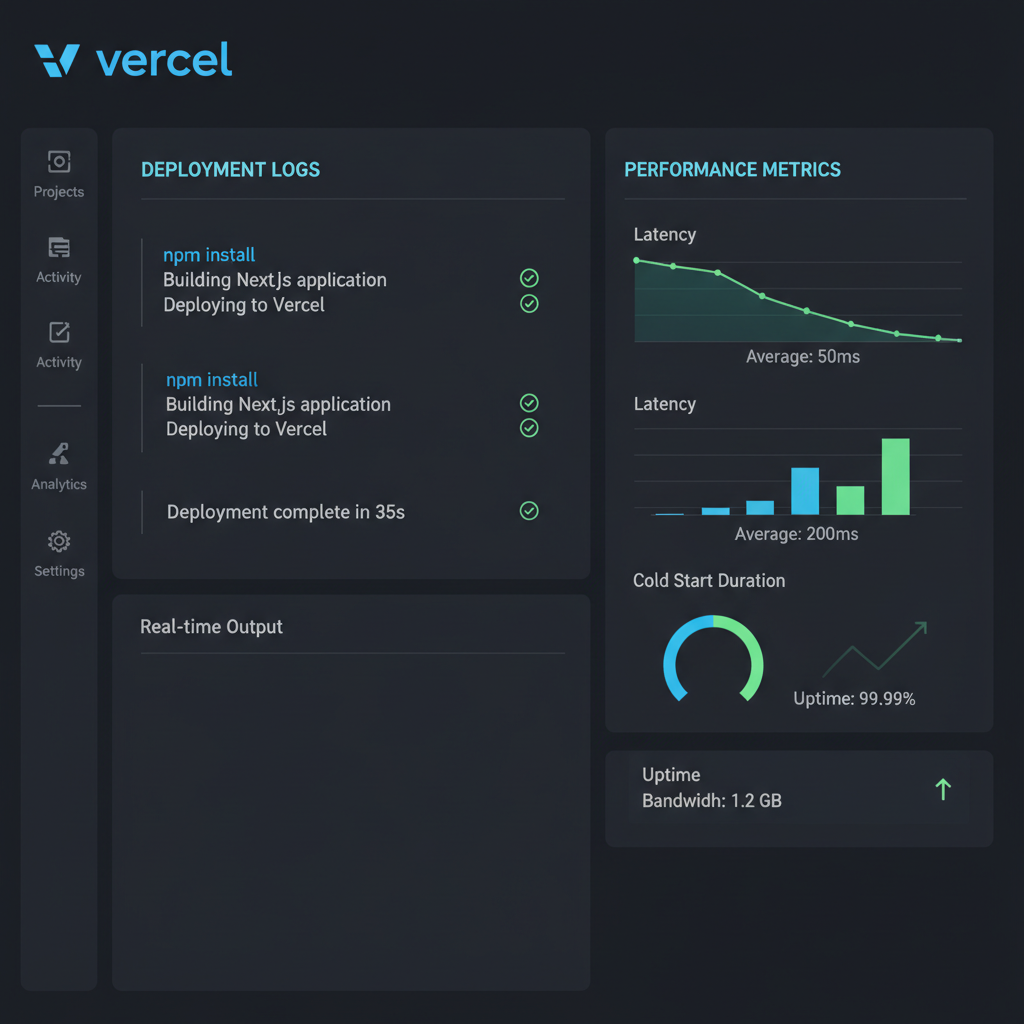 Vercel deployment dashboard showing a list of recent deployments with green success status indicators