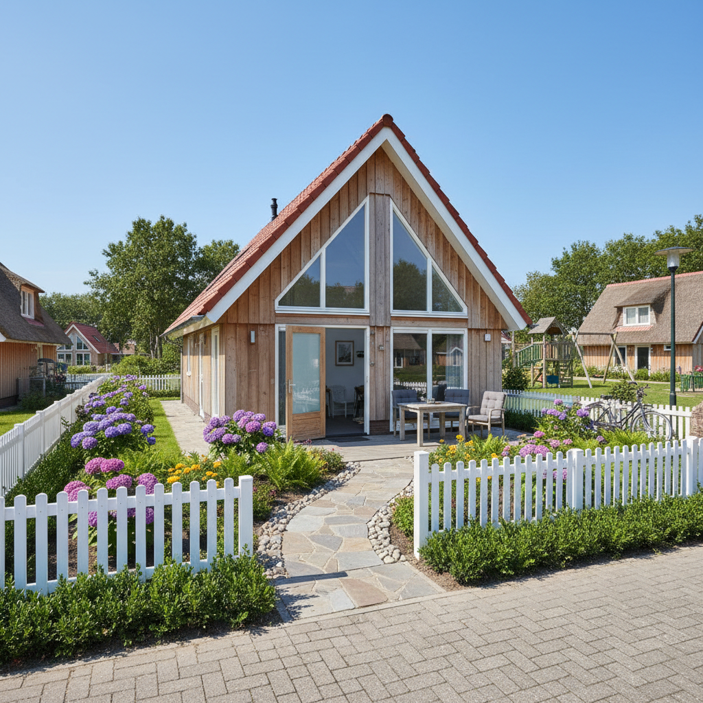 Bungalowpark De Zeeuwse Kust - hoofdgebouw met omheinde tuin