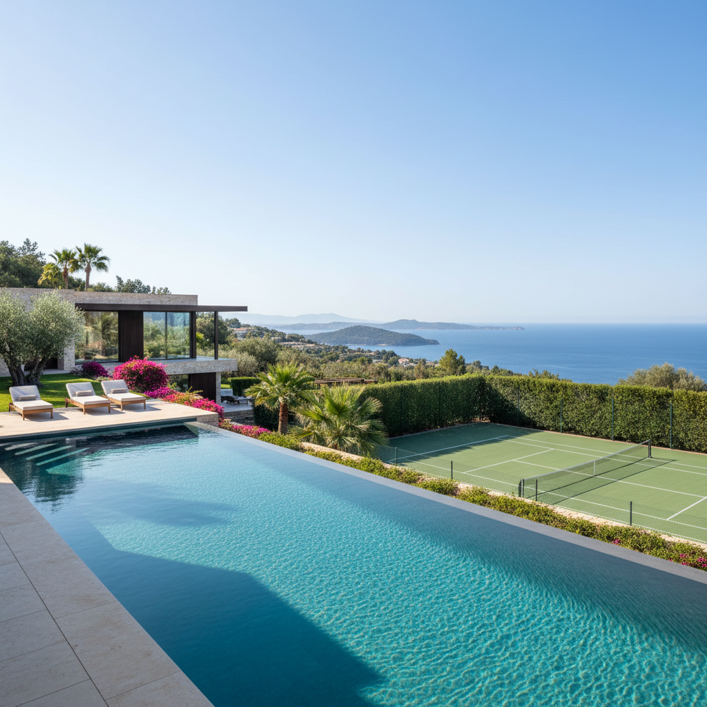 Villa avec piscine privée et vue panoramique