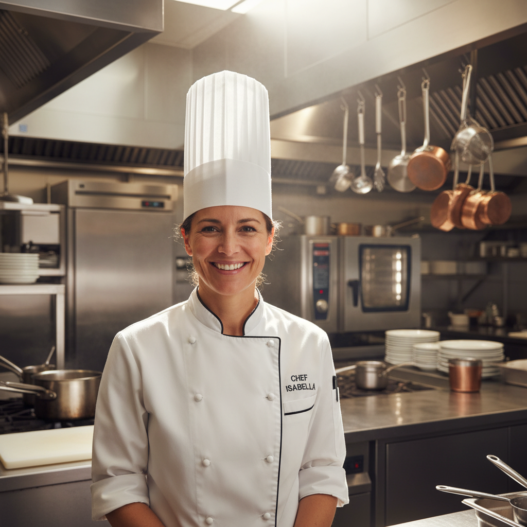 Elena Munteanu, head chef and founder of Sarmale restaurant, smiling warmly