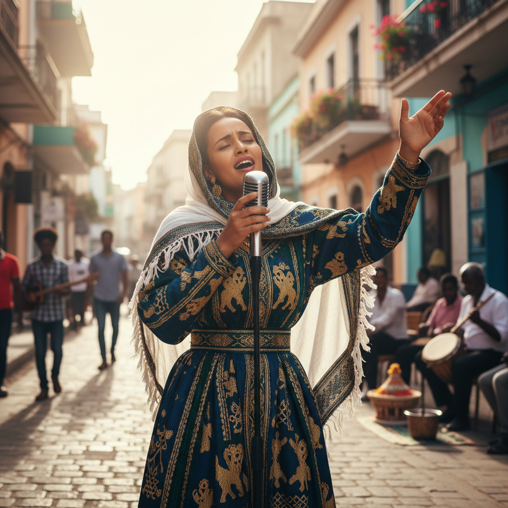 Miriam Tesfamariam, Amharic music creator, Asmara
