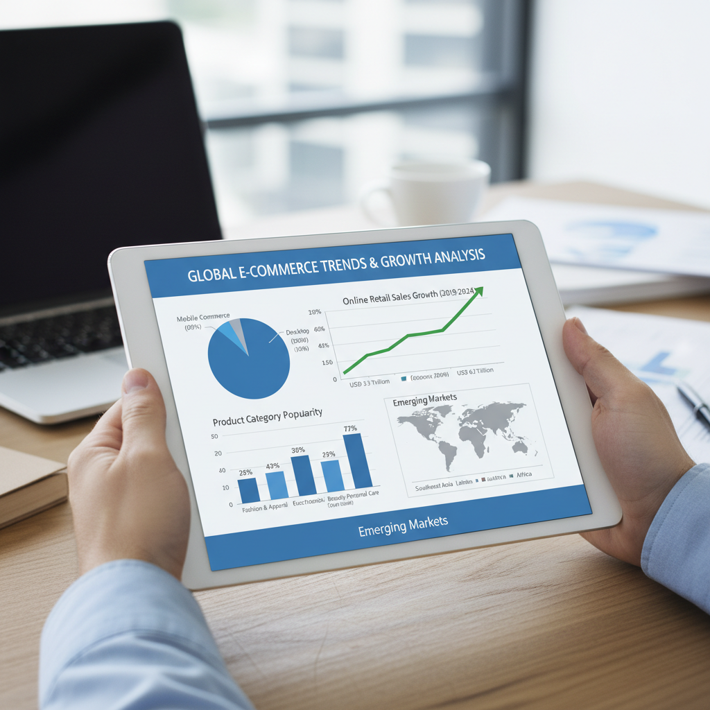 Retail industry trends report showing market analysis and growth statistics