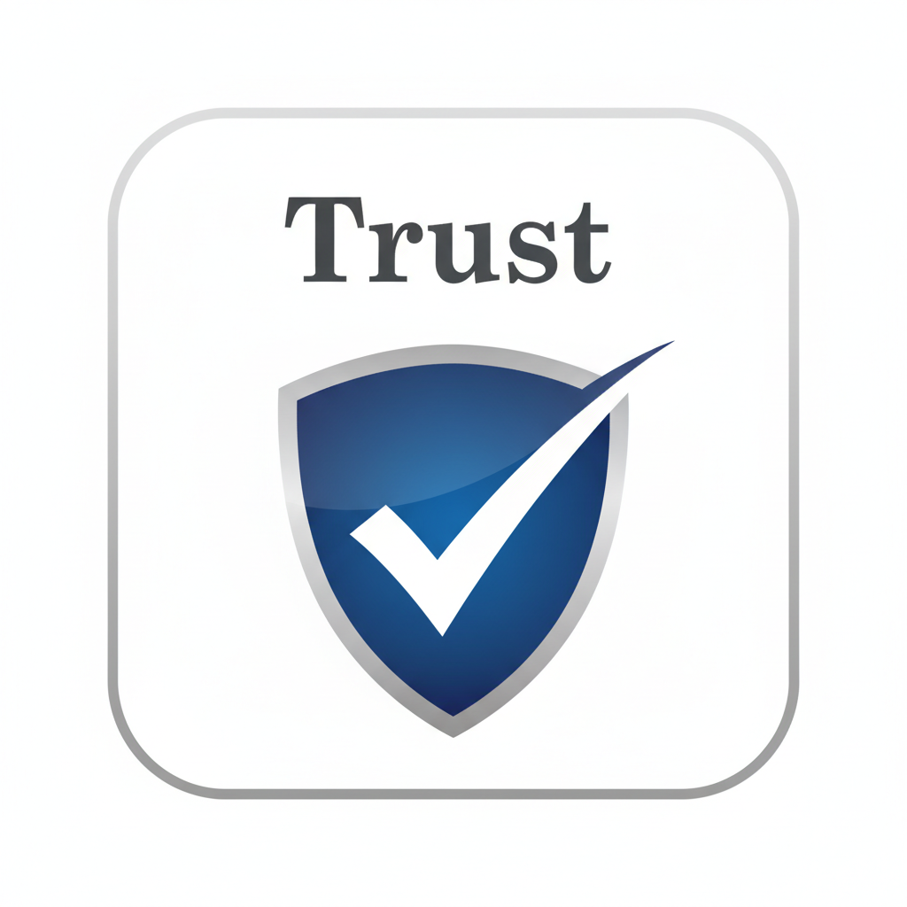 Trust icon representing integrity and transparency
