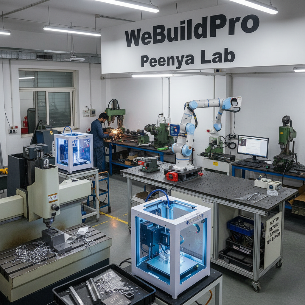 Mechanical Engineering engineering projects in Bangalore — WEBUILDPRO lab dark technical environment