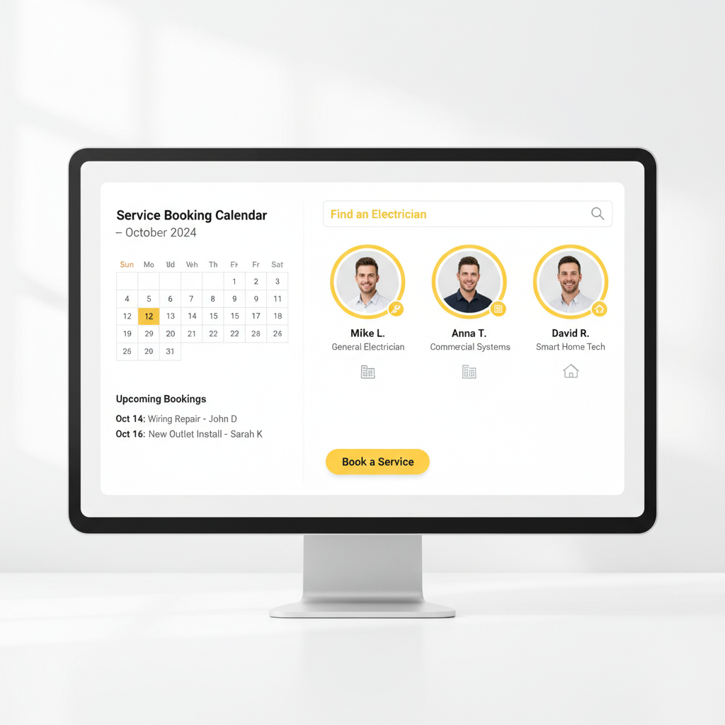 Ooroda app interface showing home services booking screen with teal design