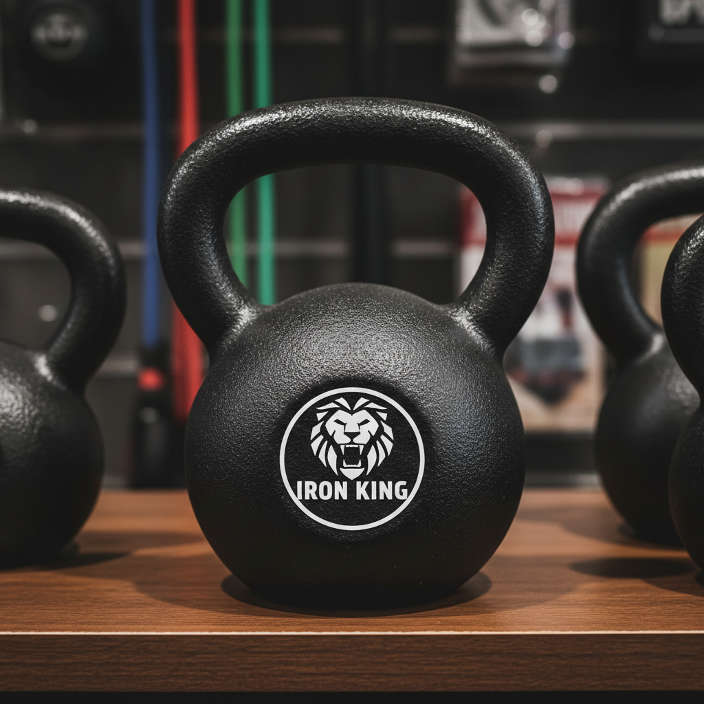 Single kettlebell in a gym store at full retail price