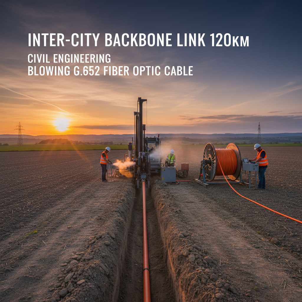 Backbone Fibre Sfax project in Sfax, Tunisie, telecom infrastructure
