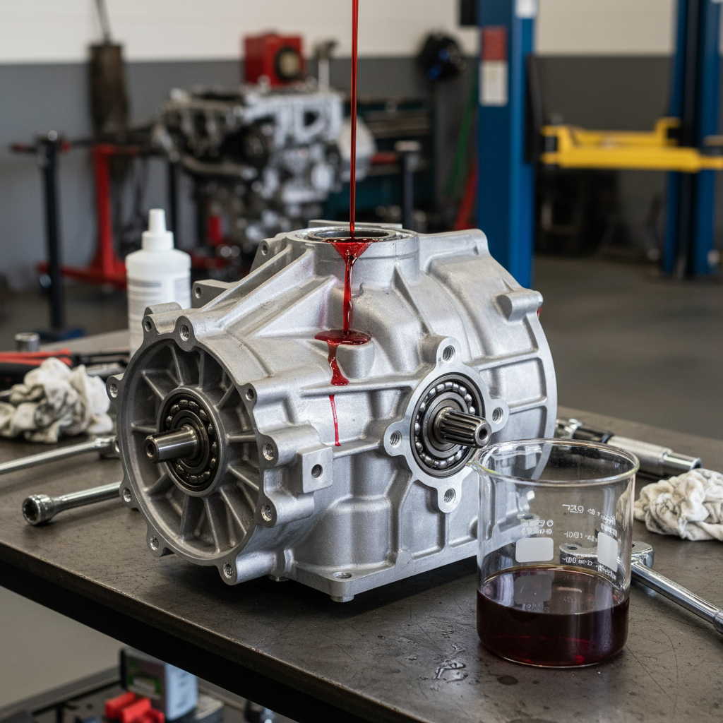Rebuilt transfer case with new bearings and fresh OEM ATF fluid after rebuild