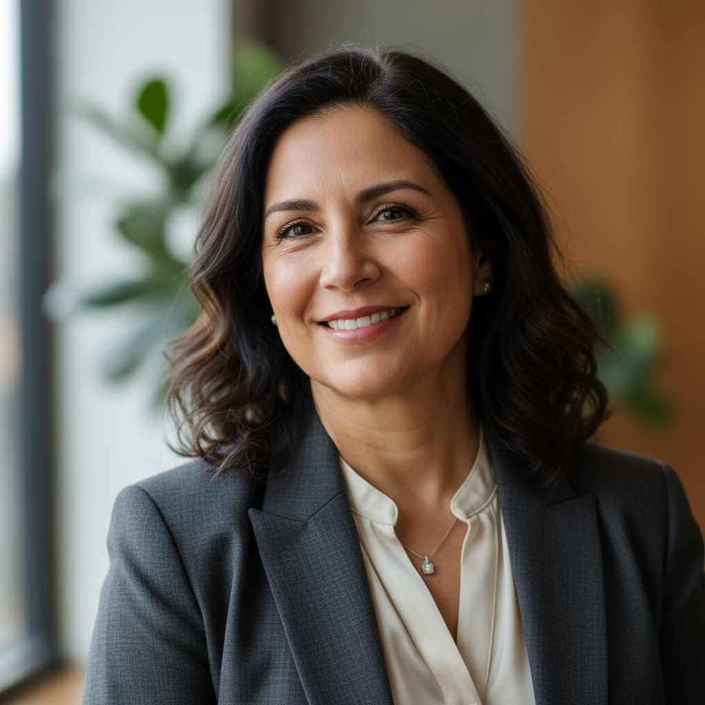 Headshot of Nadia Ferreira, senior product manager at a fintech company