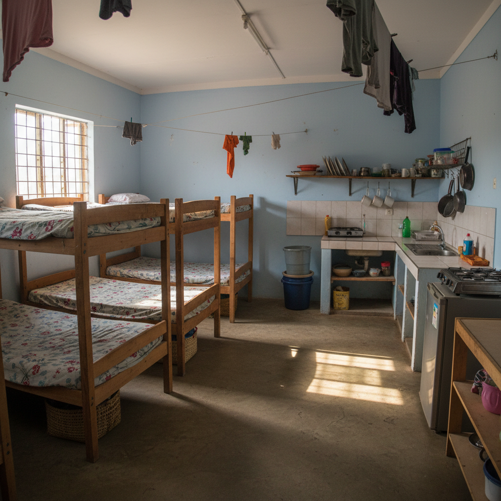 Budget shared room with two beds near railway station