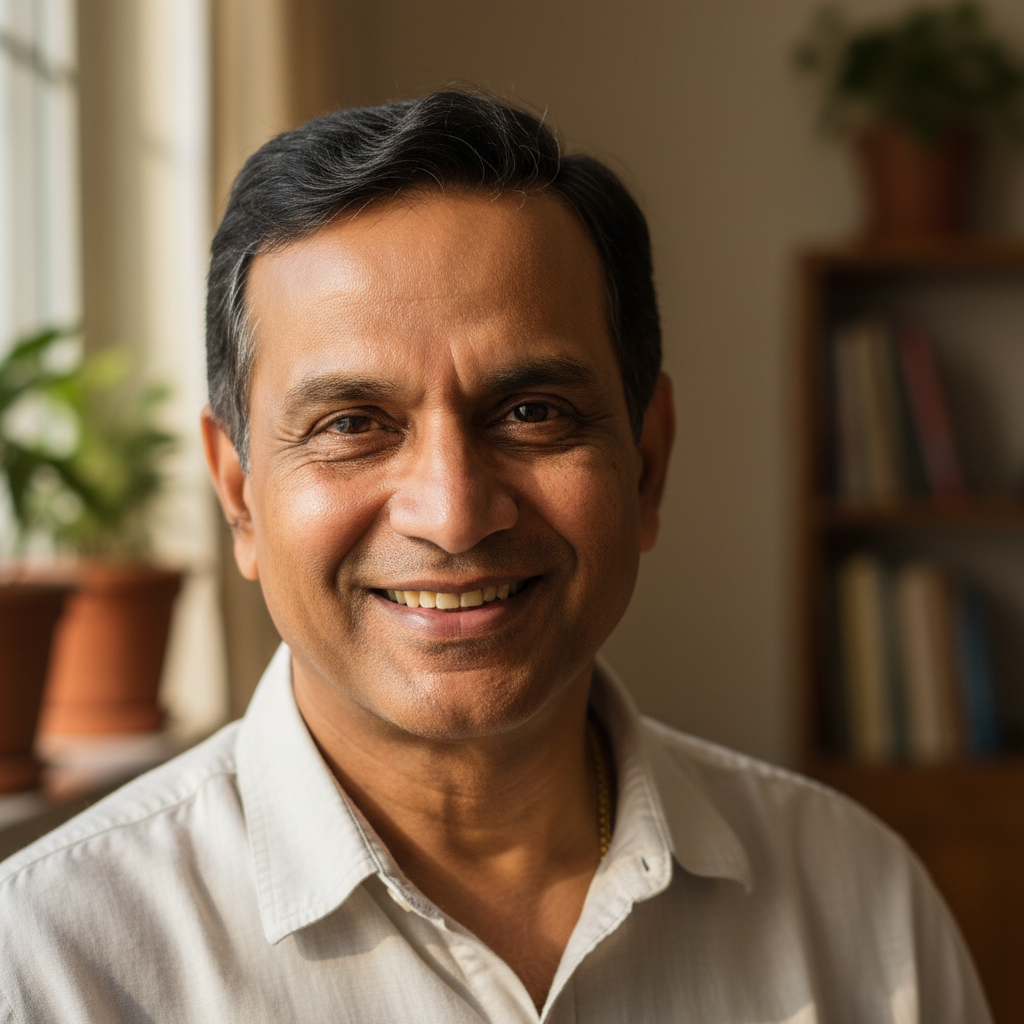 Portrait of James Hartley, smiling homeowner