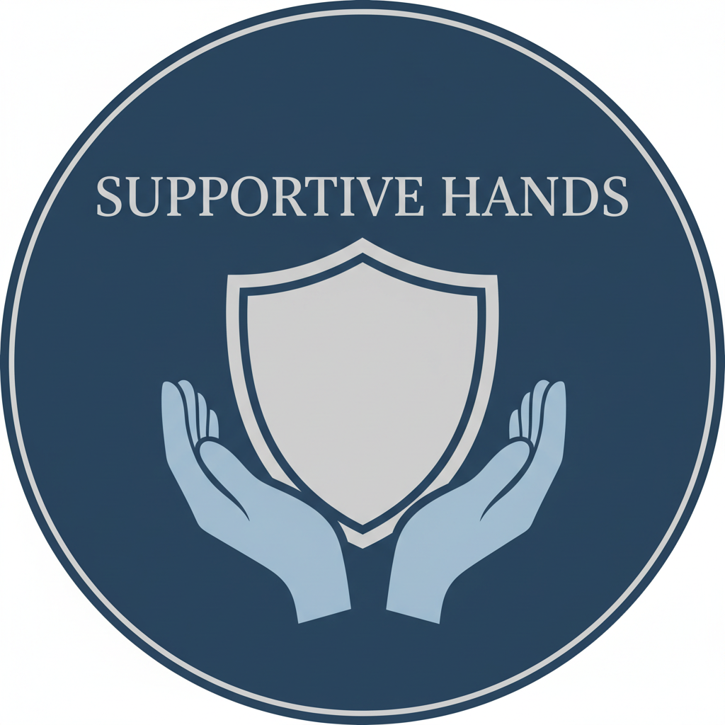 Supportive hands symbolising legal protection