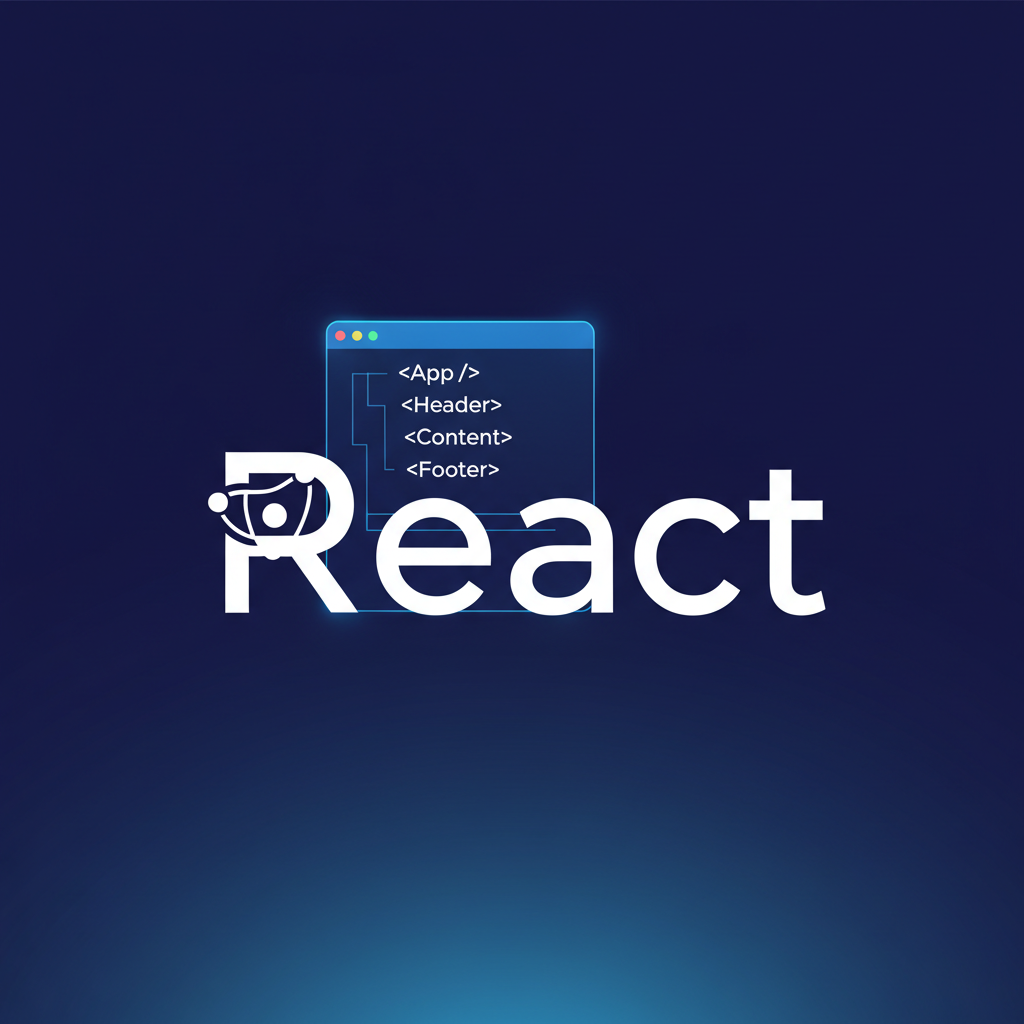 React code components on dark editor screen