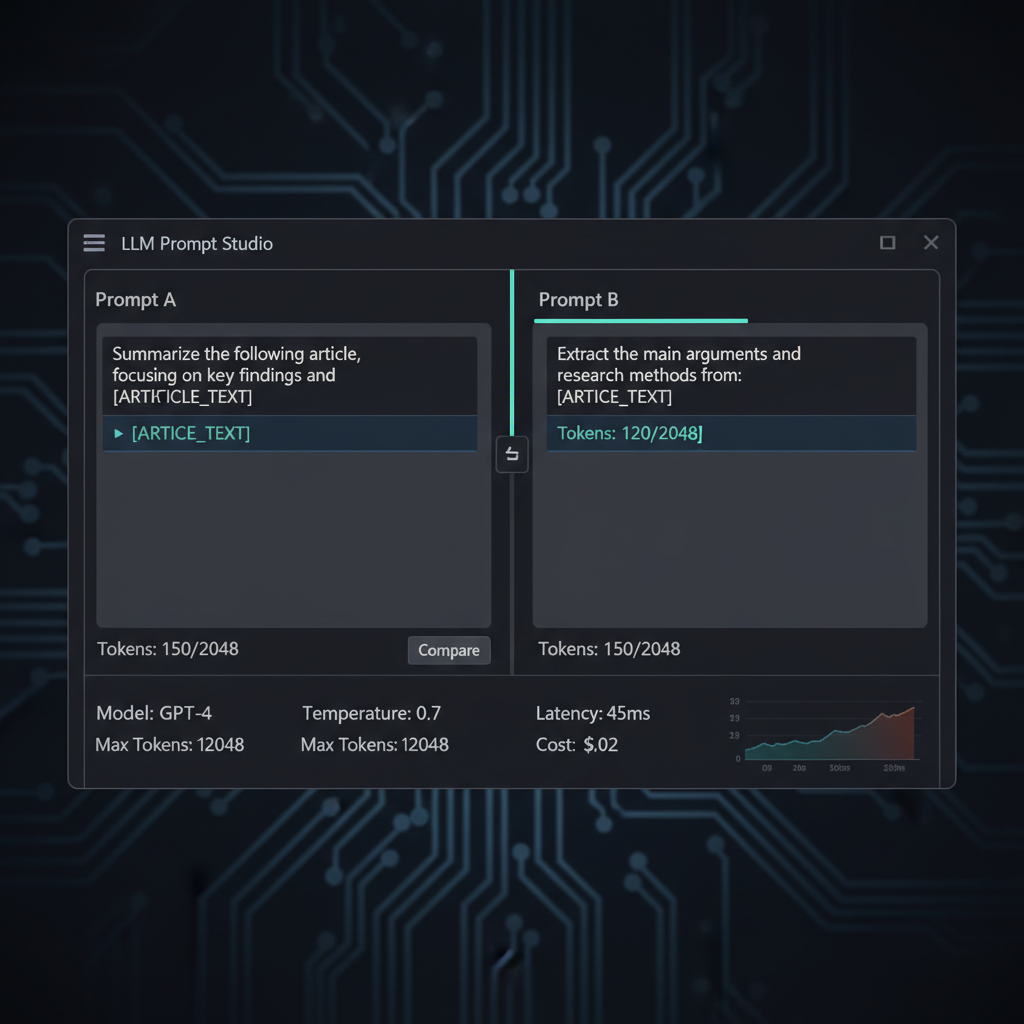 Visual representation of AI context window with token count indicators