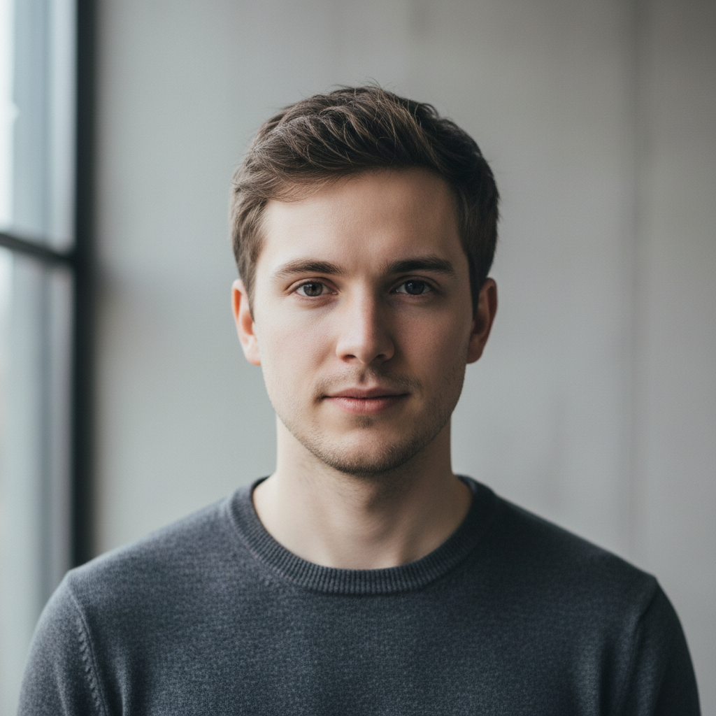 Marcus Webb, software engineer client of cryptoexpertconsultant.com, headshot against neutral background