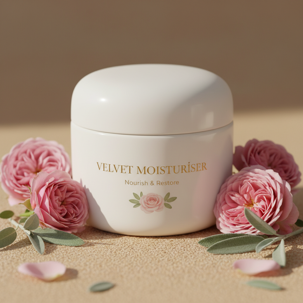 Ajan Velvet Lip Elixir hero product shot on warm cream background