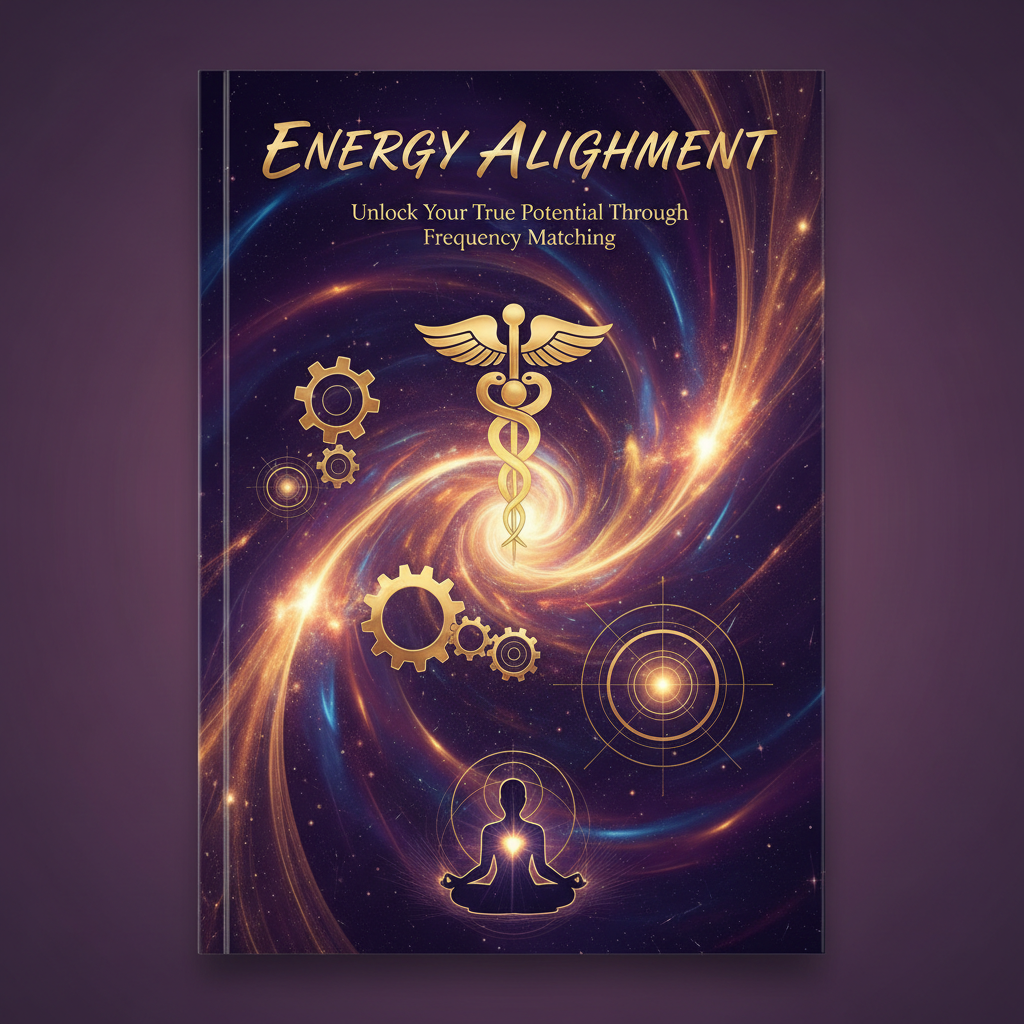 Magazine cover featuring cosmic imagery with stars and healing symbols on deep purple background