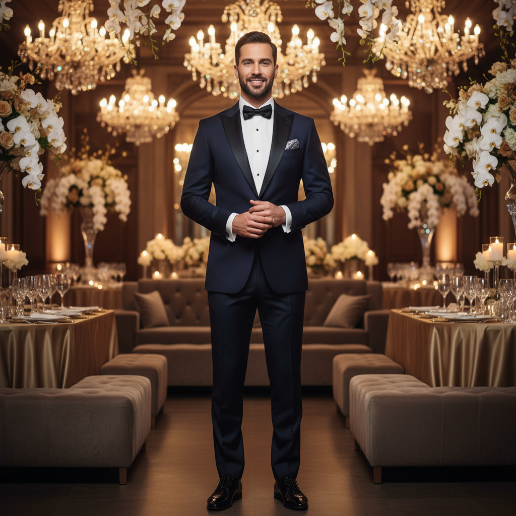 Thiago Albuquerque, event director with confident look and business casual attire