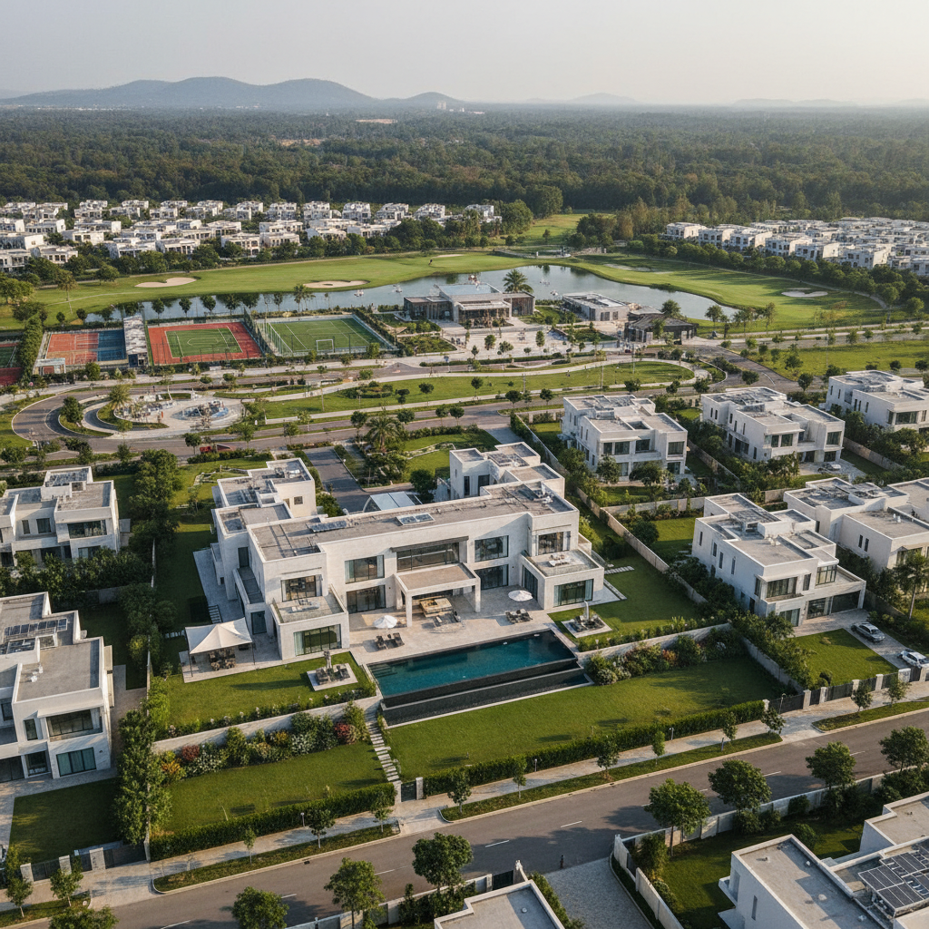 Aarunya Villas grand villa with large plot and integrated township amenities