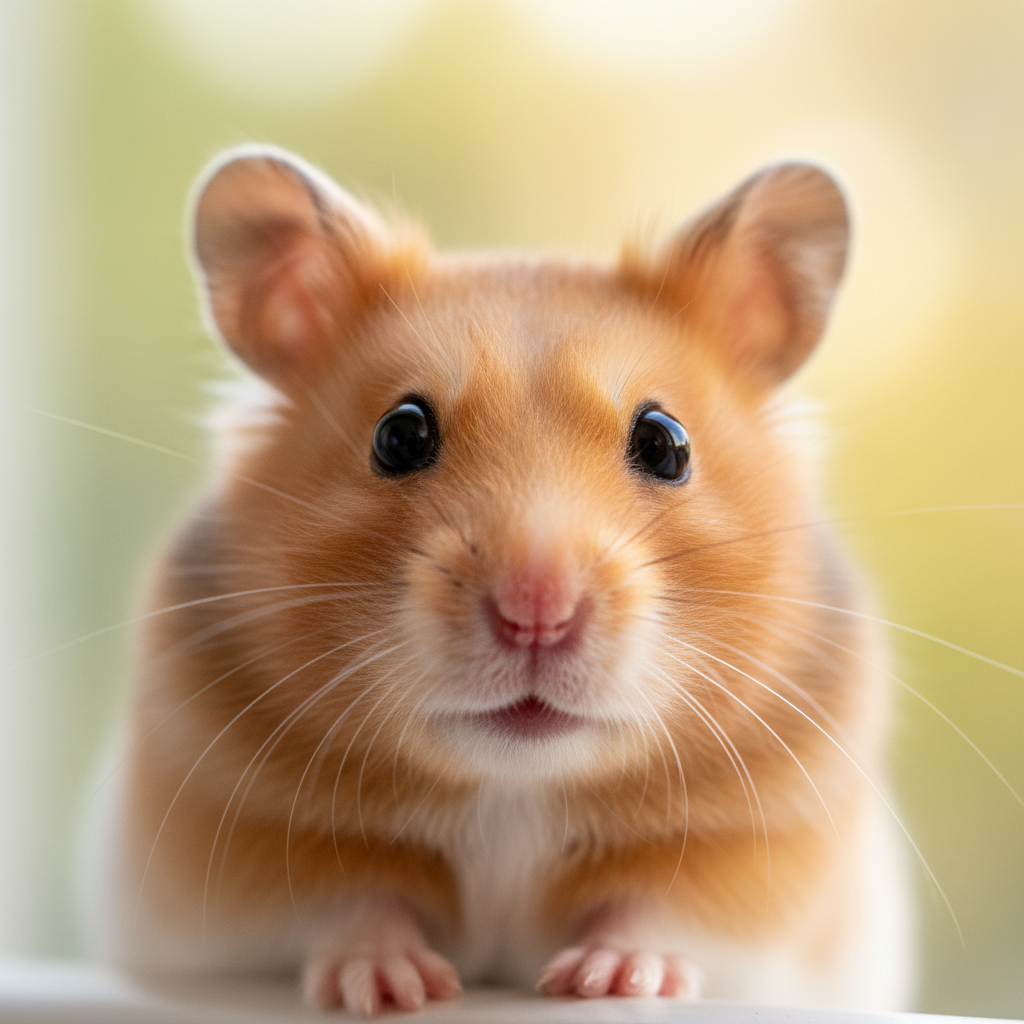 Customer photo of Syrian hamster Waffles looking clean and happy after spa
