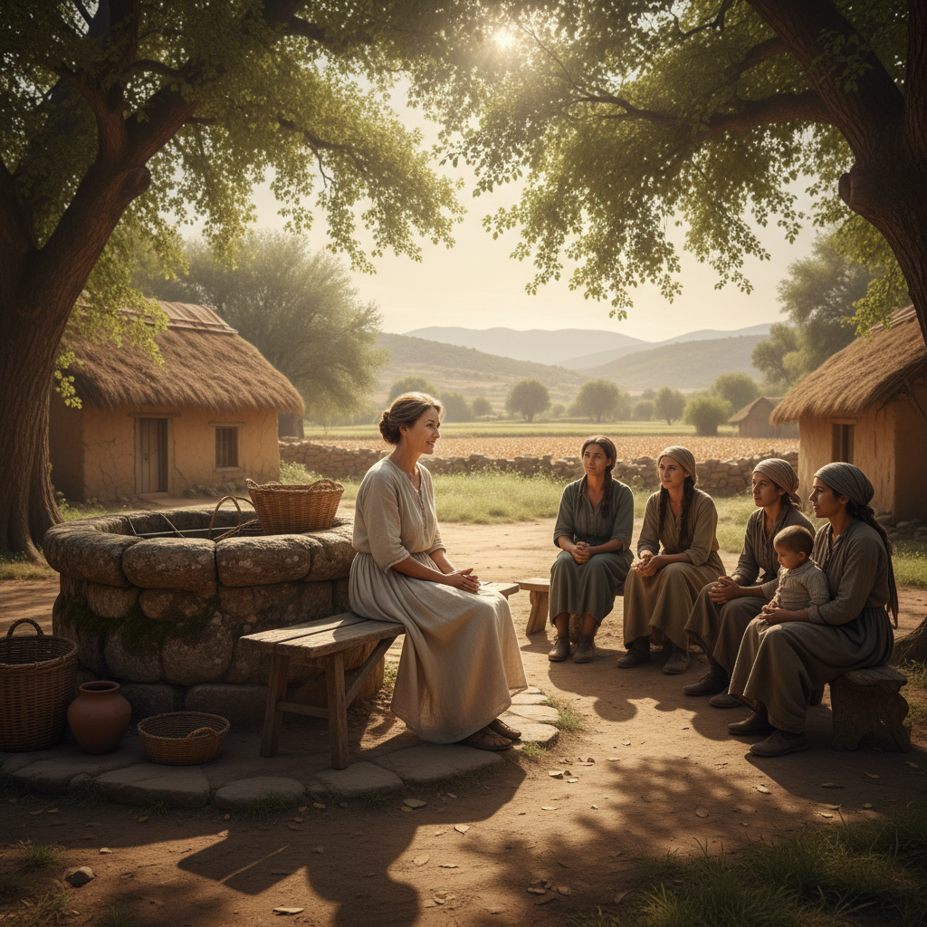 Sunita Bai Patel photographed at the village well where she conducts informal counselling