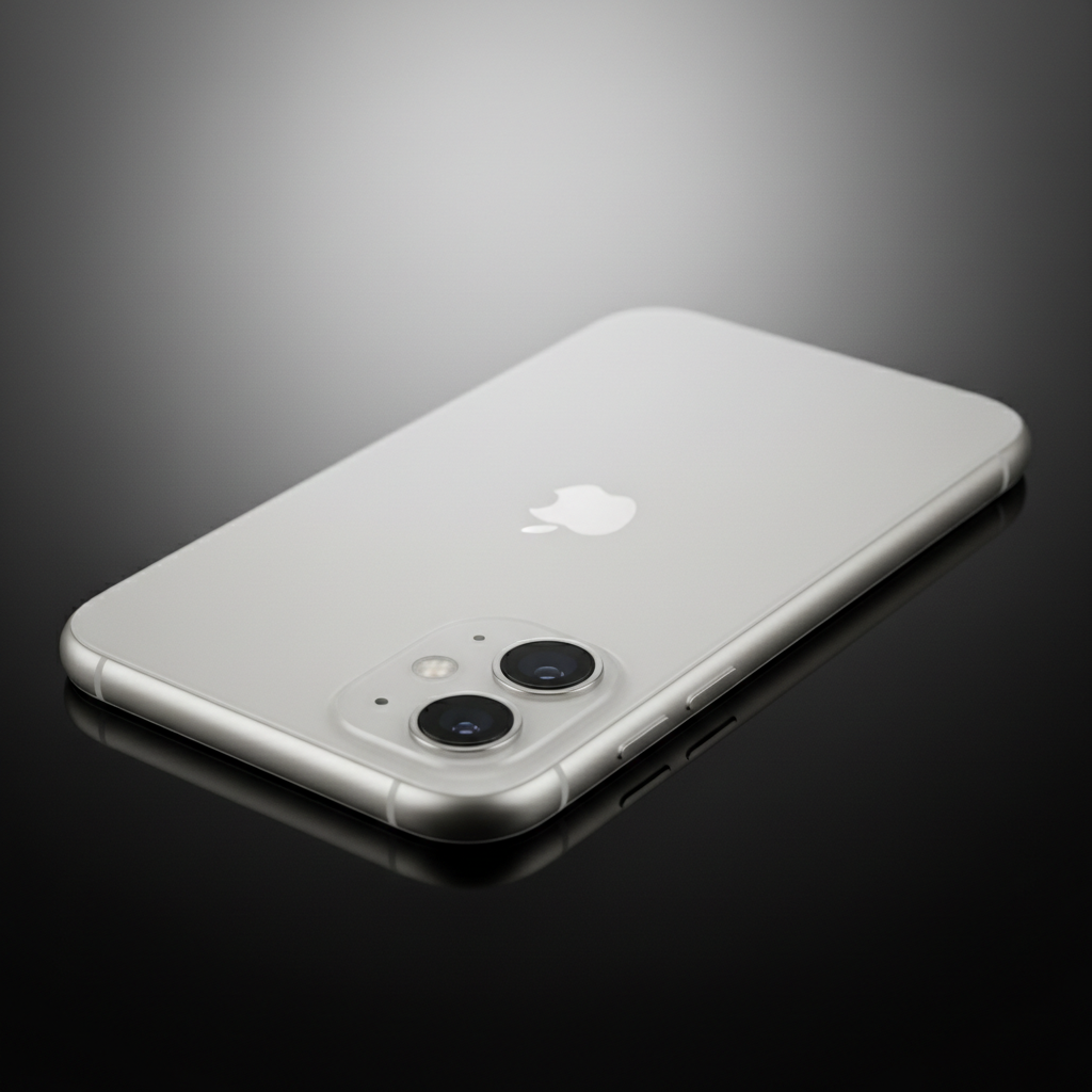 iPhone 11 front view with bright display