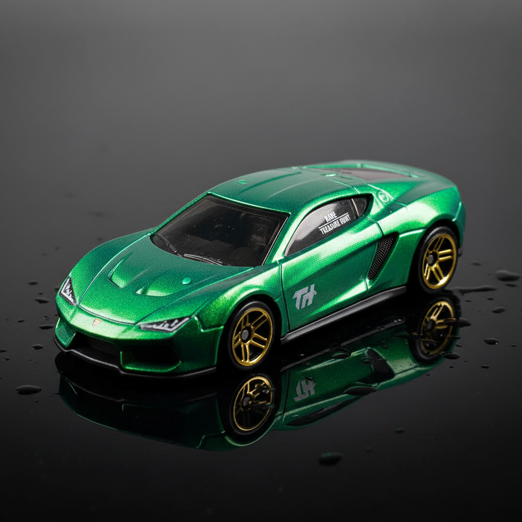 Green rare treasure hunt car with Spectraflame paint