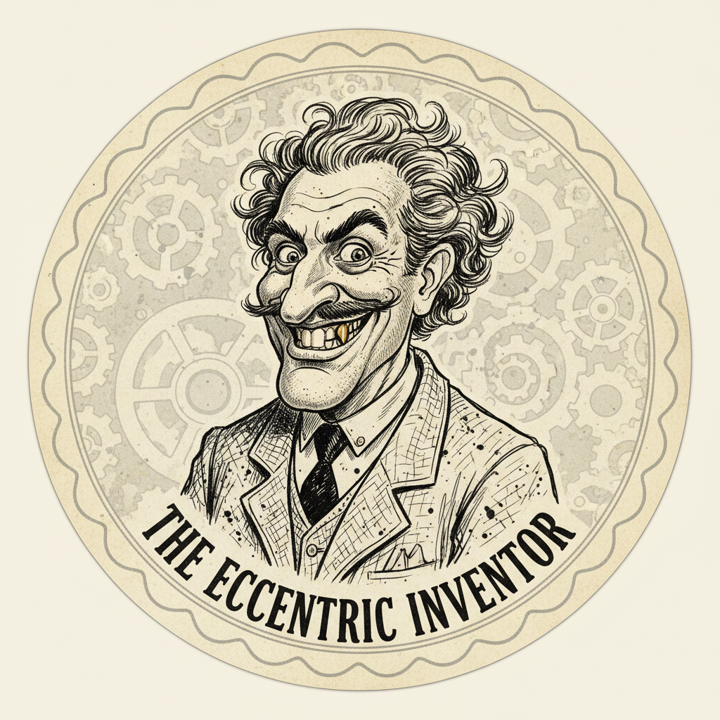 Caricature noir et blanc mise en scène avec fond personnalisé, dessinée à la main