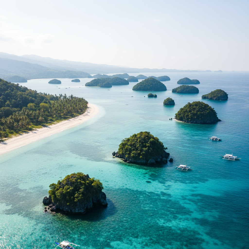 Britania Islands Surigao del Sur pristine white sand beaches