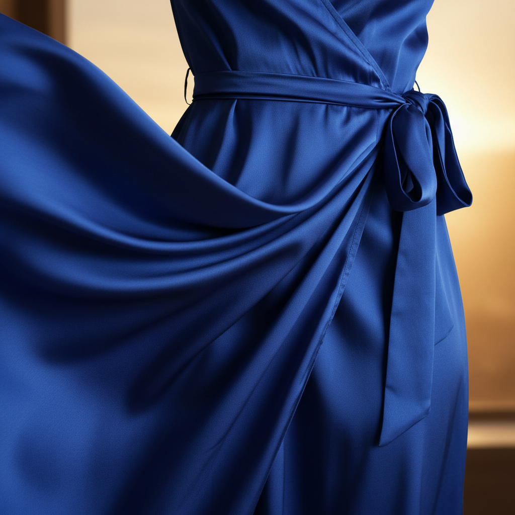 Silk dress detail texture close up bright studio