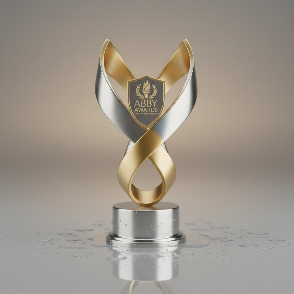 Abby Awards trophy recognising creative and media excellence