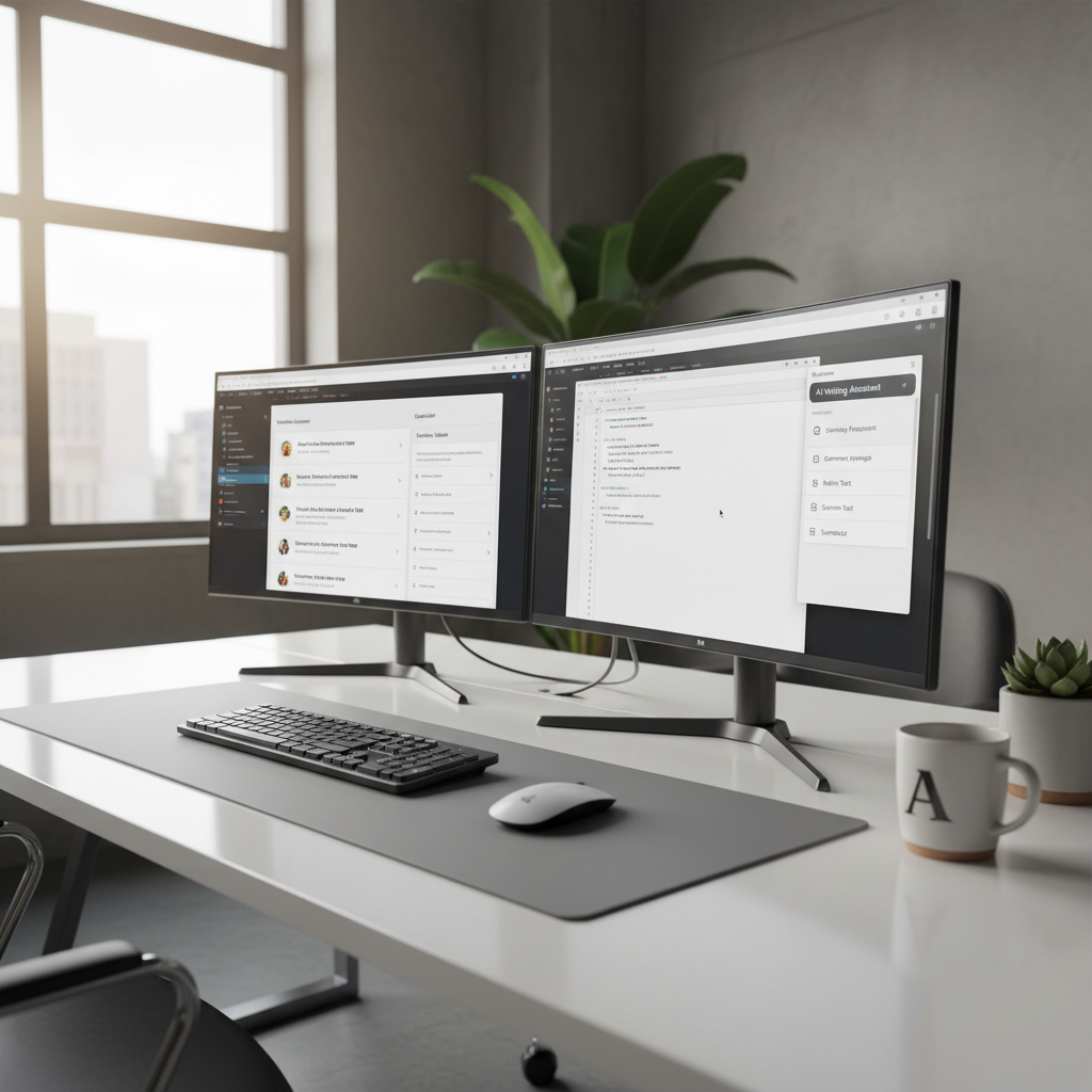 Blog writing interface with AI assistance