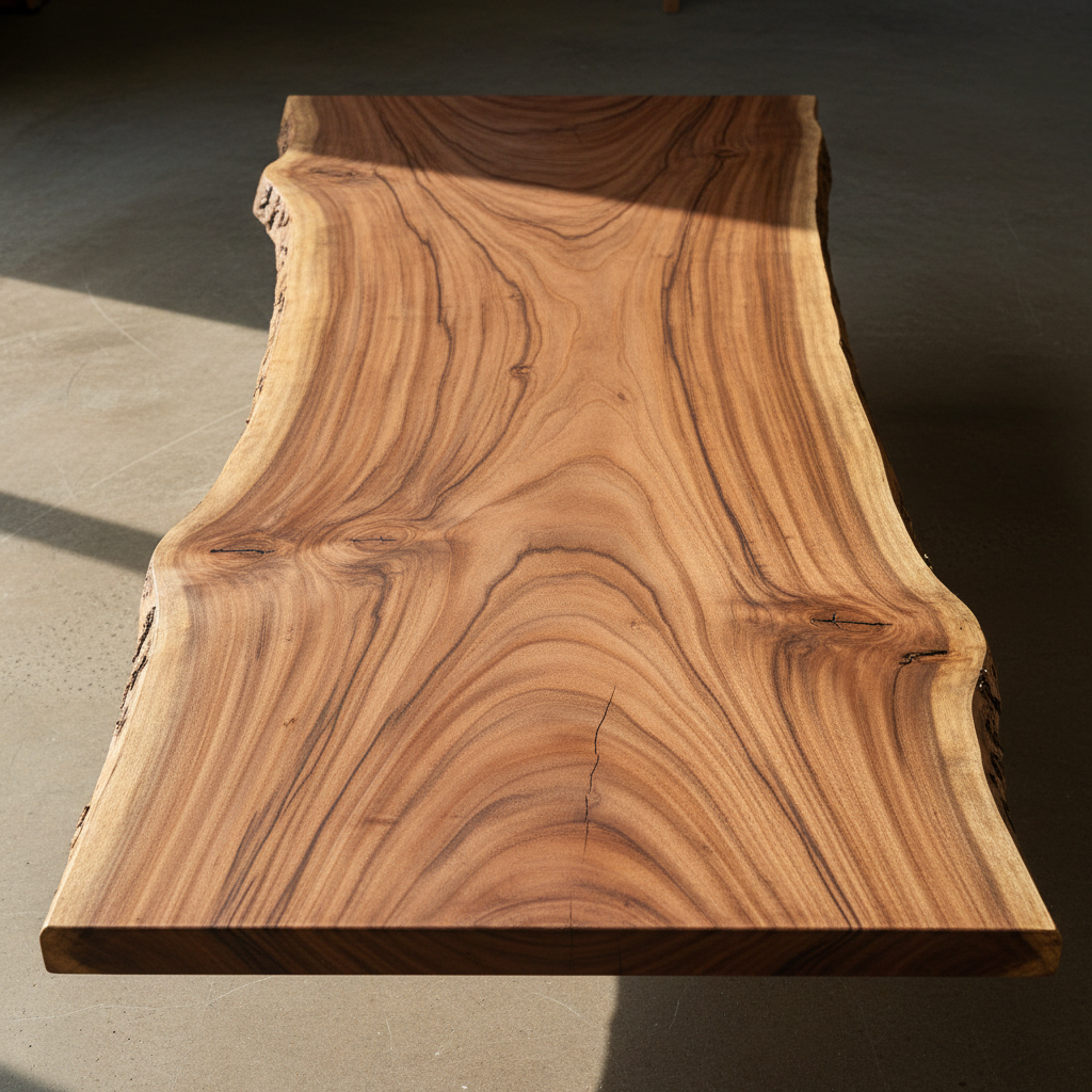 Slab samán grande MVZ-01-003 - tablón macizo tropical para mesa comedor premium