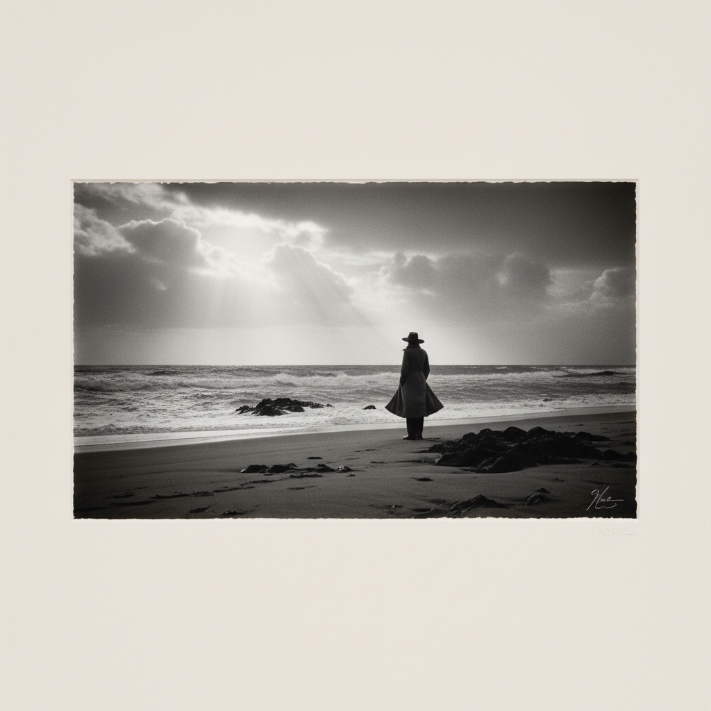 Fine art black and white film photograph printed on silver gelatin paper