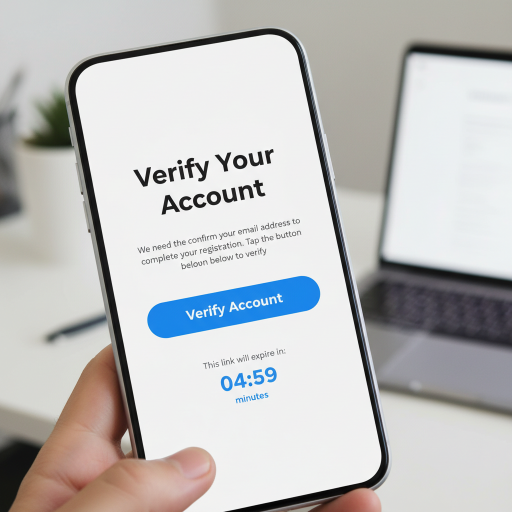 Person receiving an email notification on their smartphone with a download confirmation