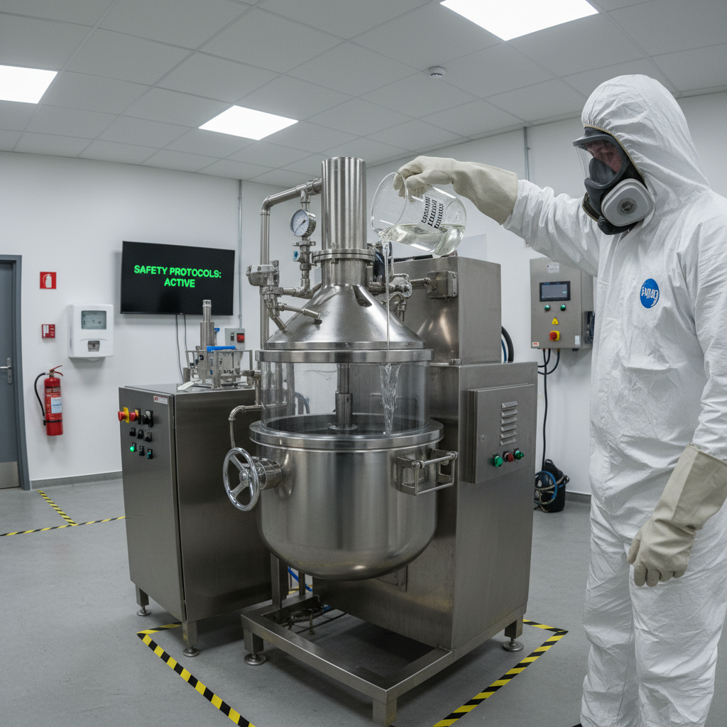 Industrial mixing equipment in a clean manufacturing facility