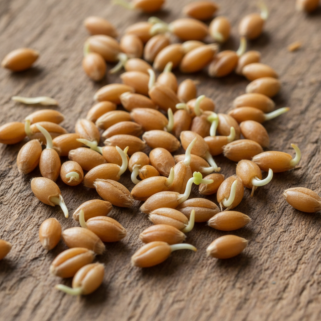 Sprouted Almond — thick light roast nut butter in an open jar